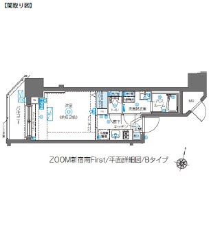 ZOOM新宿南Ｆｉｒｓｔ1202号室の図面
