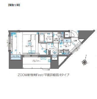 ZOOM新宿南Ｆｉｒｓｔ603号室の図面