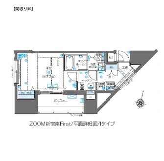 ZOOM新宿南Ｆｉｒｓｔ703号室の図面