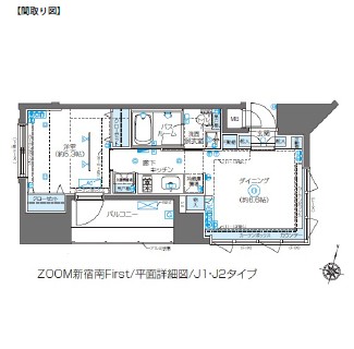 ZOOM新宿南Ｆｉｒｓｔ903号室の図面