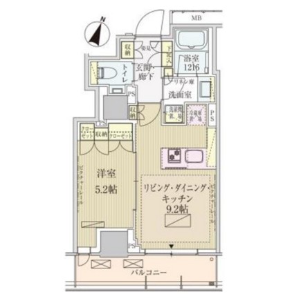 パークアクシス赤坂見附1202号室の図面