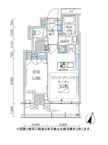 パークアクシス赤坂見附1302号室の図面