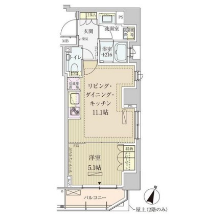 パークアクシス赤坂見附301号室の図面