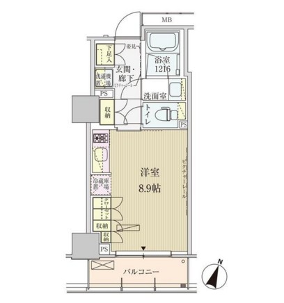 パークアクシス赤坂見附702号室の図面