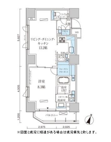 パークアクシス赤坂見附705号室の図面