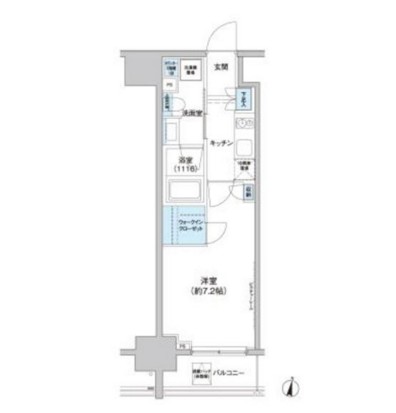 パークキューブ西新宿1002号室の図面