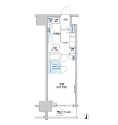 パークキューブ西新宿1202号室の図面