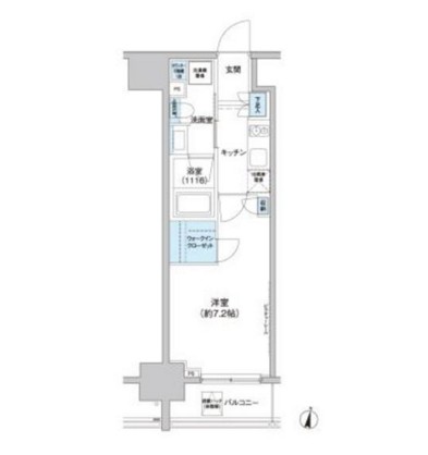 パークキューブ西新宿202号室の図面