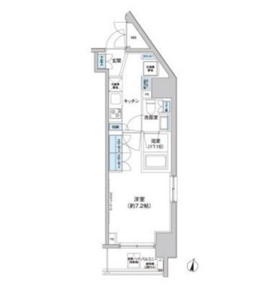パークキューブ西新宿401号室の図面