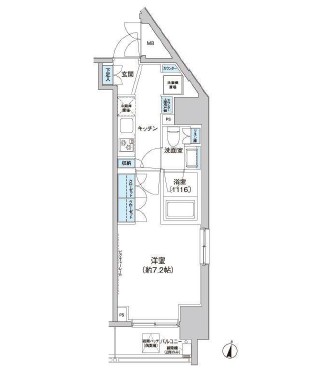 パークキューブ西新宿501号室の図面