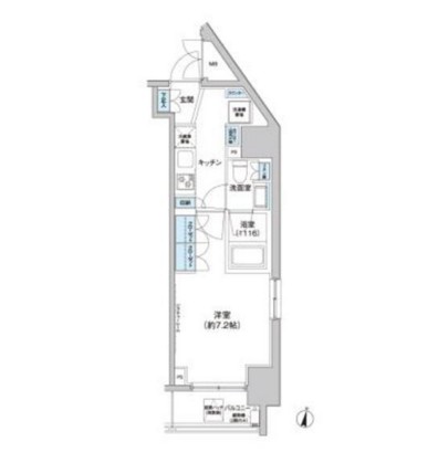 パークキューブ西新宿901号室の図面