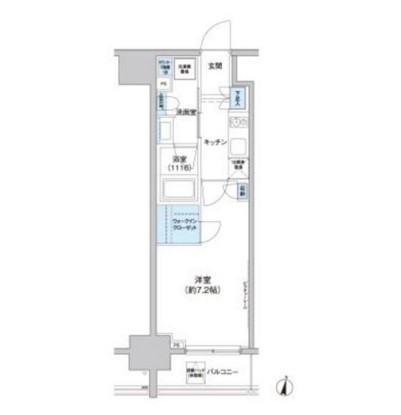 パークキューブ西新宿902号室の図面