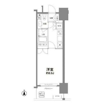 ヒューリックレジデンス新宿戸山202号室の図面