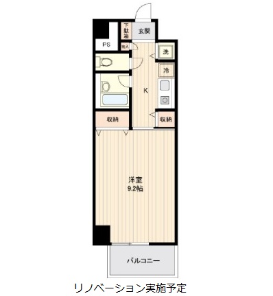 コスモリード幡ヶ谷302号室の図面