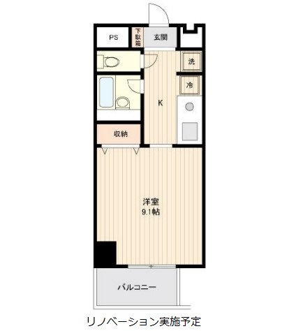 コスモリード幡ヶ谷706号室の図面