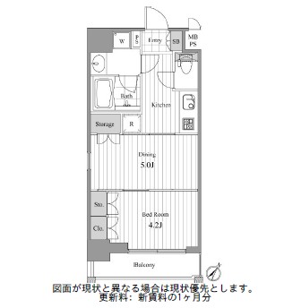ＮＣＲｅ新宿中央公園702号室の図面