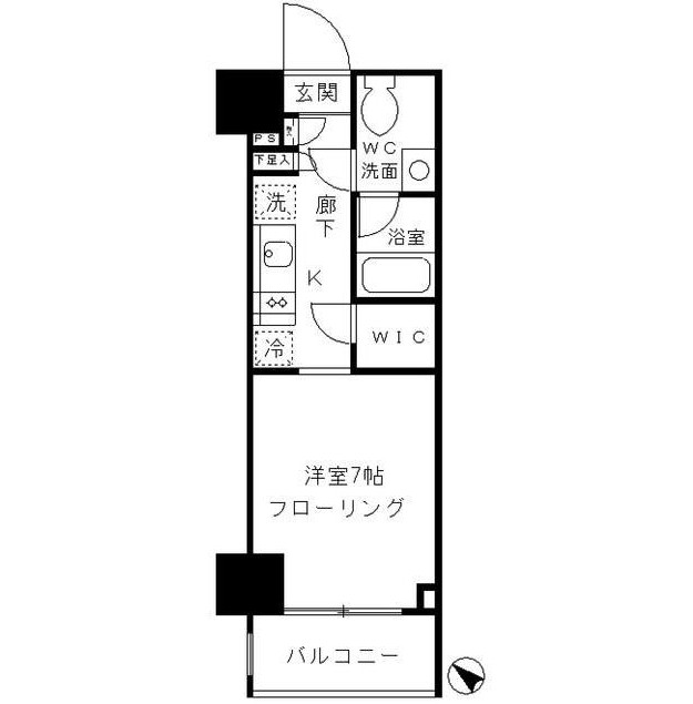 パークリュクス渋谷北参道mono1203号室の図面