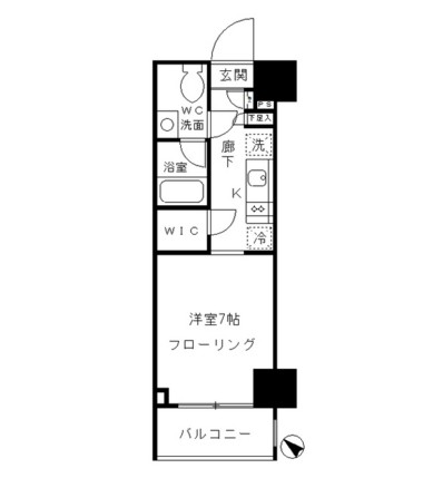 パークリュクス渋谷北参道mono702号室の図面