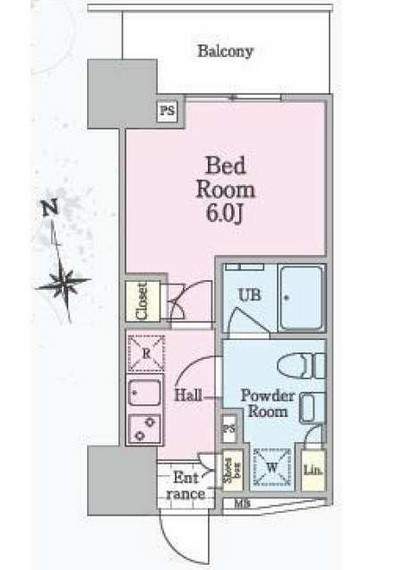 ラベイユ麻布十番805号室の図面