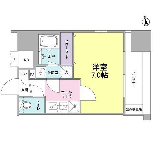 リバーレ東新宿1003号室の図面