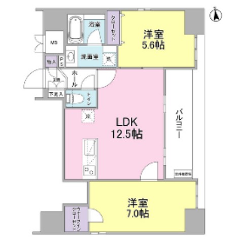 リバーレ東新宿1102号室の図面