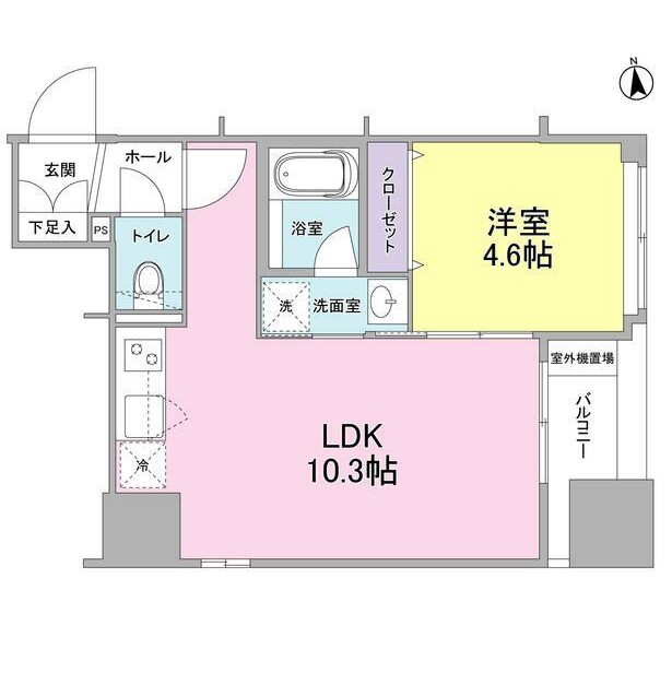 リバーレ東新宿702号室の図面