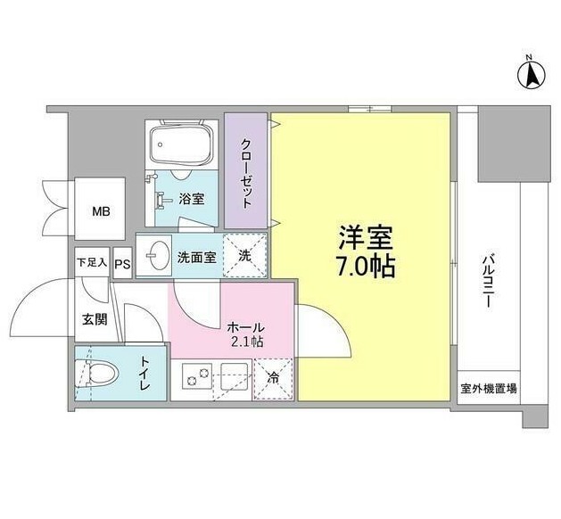 リバーレ東新宿703号室の図面
