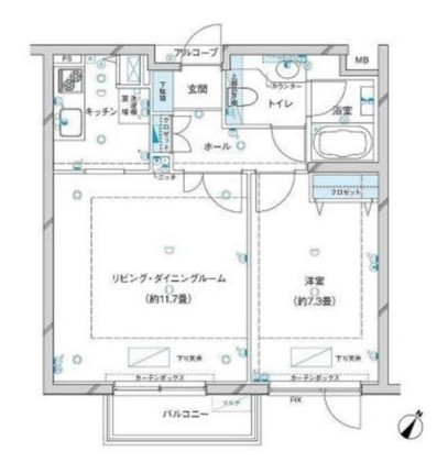 参宮橋マンション103号室の図面