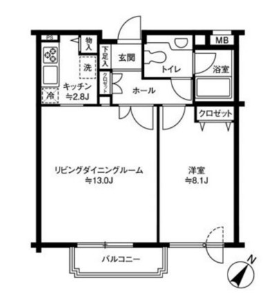 参宮橋マンション307号室の図面