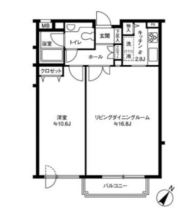 参宮橋マンション308号室の図面