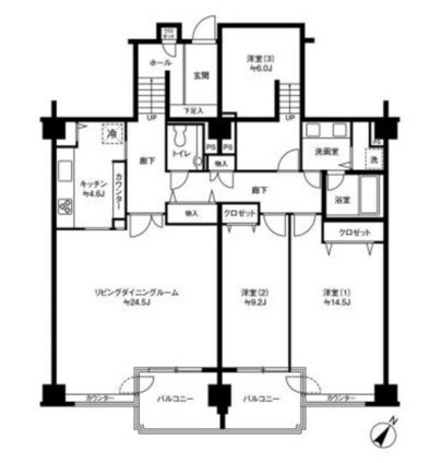 参宮橋マンション508号室の図面