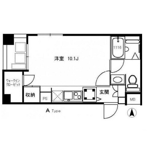 フレッグ渋谷401号室の図面