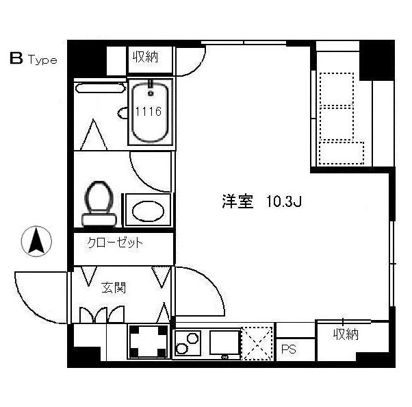 フレッグ渋谷403号室の図面
