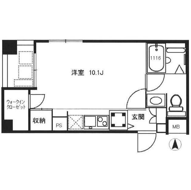 フレッグ渋谷601号室の図面