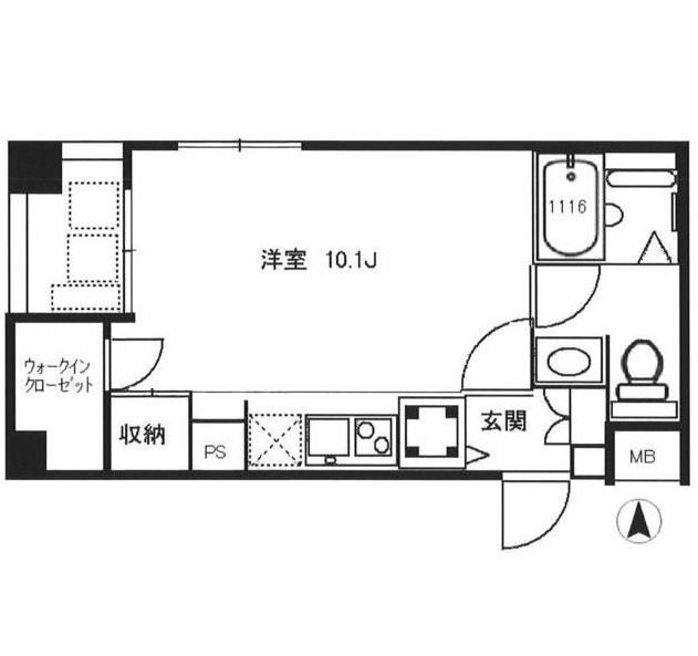 フレッグ渋谷604号室の図面