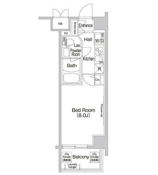 コンフォリア新宿401号室の図面