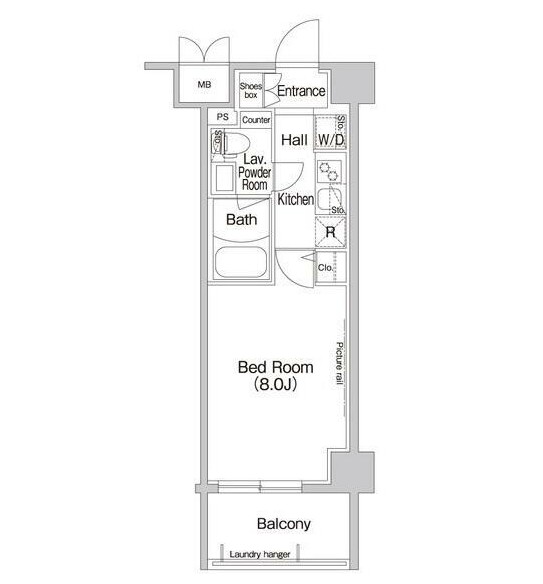 コンフォリア新宿707号室の図面