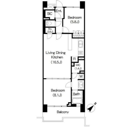 Ｂｒｉｌｌｉａ　ｉｓｔ　三軒茶屋　アイビーテラス215号室の図面