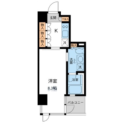 レジデンス白金パークフロント601号室の図面