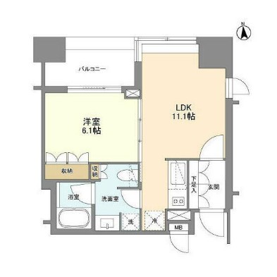 ＬａＳａｎｔｅ麻布十番1001号室の図面