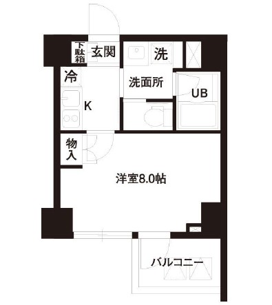 レジディア白金高輪604号室の図面