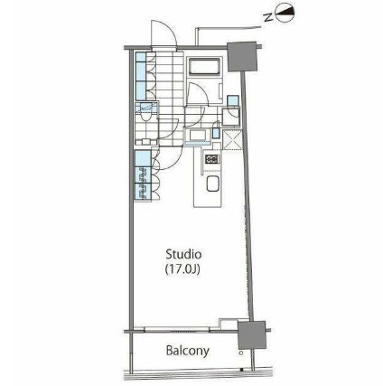 コンフォリア新宿イーストサイドタワー1410号室の図面