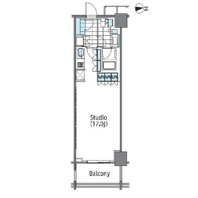 コンフォリア新宿イーストサイドタワー1425号室の図面