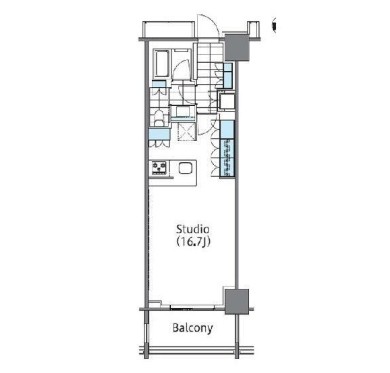 コンフォリア新宿イーストサイドタワー1427号室の図面