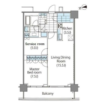 コンフォリア新宿イーストサイドタワー1612号室の図面