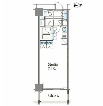 コンフォリア新宿イーストサイドタワー1626号室の図面