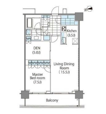 コンフォリア新宿イーストサイドタワー1712号室の図面