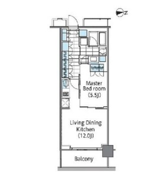 コンフォリア新宿イーストサイドタワー418号室の図面