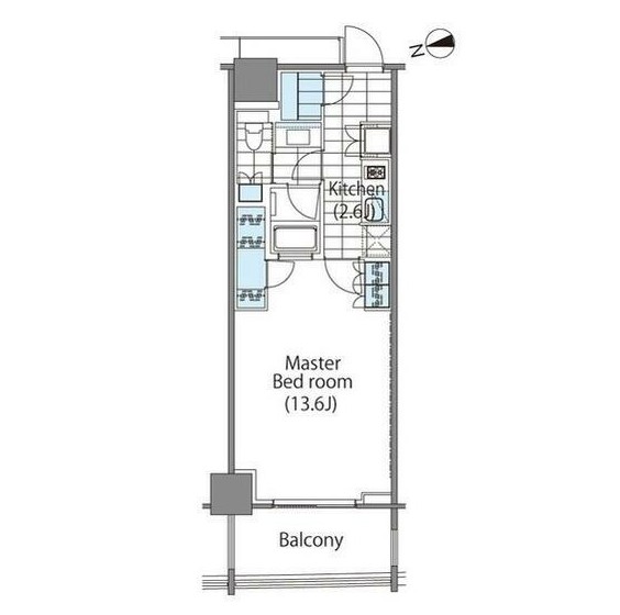 コンフォリア新宿イーストサイドタワー705号室の図面