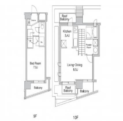プラウドフラット代々木上原902号室の図面